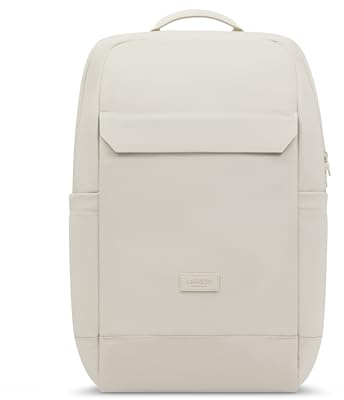 LARKSON Business Laptop Rucksack Herren Beige - Bjarne - Großer Arbeitsrucksack mit 17 Zoll Laptopfach - Handgepäck mit Kofferöffnung - Wasserabweisend