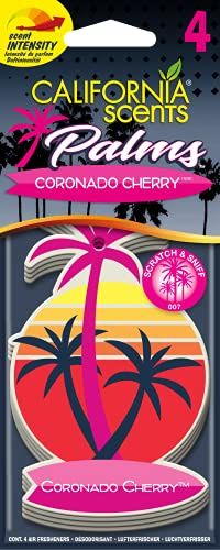 California Car Scents E302691700 Palms Lufterfrischer Coronado Cherry, 4 Stück