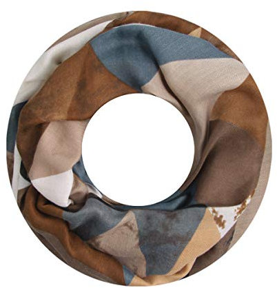 Majea Damen Loop Schal Schlauchschal Halstuch (880020) (beige 3)