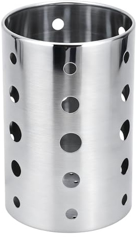 Support de baguettes, support d'ustensiles de cuisine en acier inoxydable Tube de baguettes Organisateur de support de rangement pour couverts de cuisine avec trou circulaire Égouttoir à baguettes