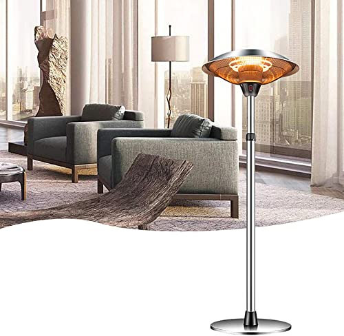 WXZX Chauffage Extérieur Infrarouge, Parasol Chauffant Électrique 1. 5KW pour Extérieur, Chauffant Infrarouge Terrasse, Réglable en 3 Niveaux, Pied Télescopique Réglable en Hauteur 160-210cm