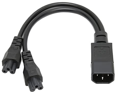 Splitter Netzstecker Kabel, 10A 250V IEC320 C14 Stecker auf Dual IEC320 C5 Buchse Netzkabel für Laptop Netzteil, Schreibtischlampe, Lautsprecher Usw