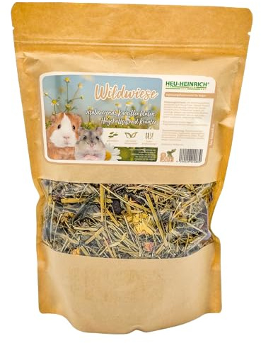 HEU-HEINRICH® - 250g - Wildwiese - Ergänzungsfutter für Nager - getreidefrei - entstaubt - ohne künstliche Zusätze - artgerechtes Futter