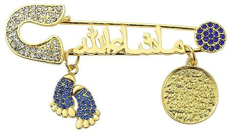 Diamant Muslim Mashallah Sicherheitsnadel Brosche Anhänger Strass Kristall Brosche Pin für Frauen Männer Kleidung Brosche Anstecknadel Abzeichen