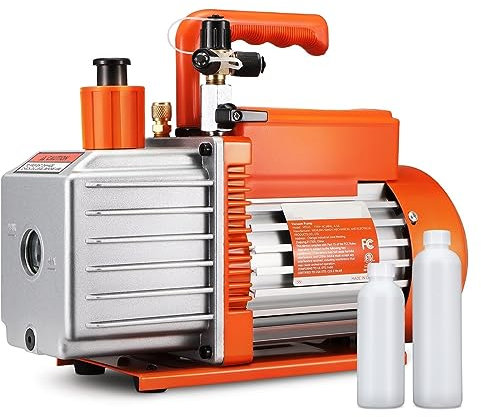 Pompa a vuoto Pompa for vuoto da 5 CFM Pompa for vuoto for aria condizionata Pompa rotativa a palette a 2 stadi HVAC per automobili, condizionatori d'aria