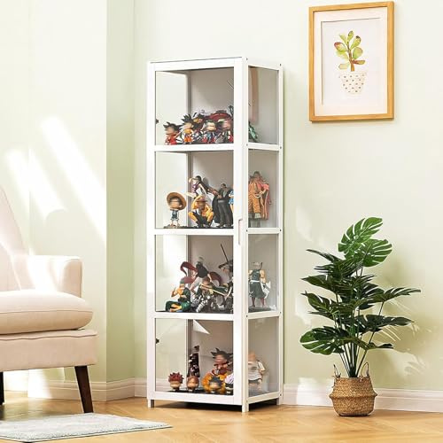 Dtyubfg Vitrine für Sammlerstücke, Holzvitrine, Acryl-Vitrine, Acryl-Sammlungsvitrine, multifunktionale staubdichte Acryl-Vitrine, durchsichtige Vitrine für Wohnzimmer und Büro