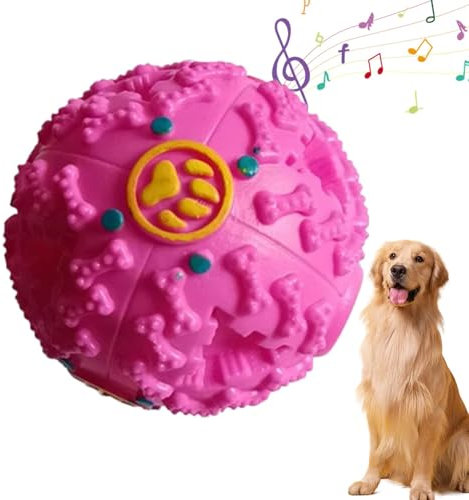 Snackball Hund, Hundeball Unzerstörbar, Wackelball Hundespielzeug, Hundekicherball, Hund Undichter Ball, Interaktives Beißball-Spielzeug, Kreativer Schnüffelball Für Hunde Mit Kichergeräusch