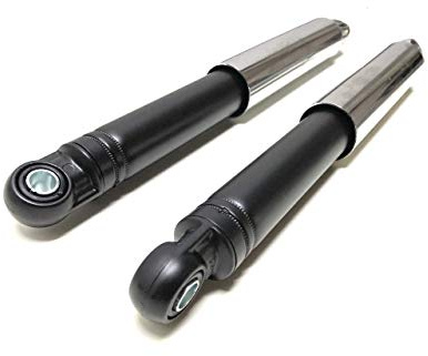 Stoßdämpfer Satz Chrom/Schwarz 310mm passend für Simson S50, S51, S53, SR50, KR51 Schwalbe, Zündapp, Peugeot, Yamaha – Universell, Hohe Stoßdämpfung, langlebig und Komfortabel