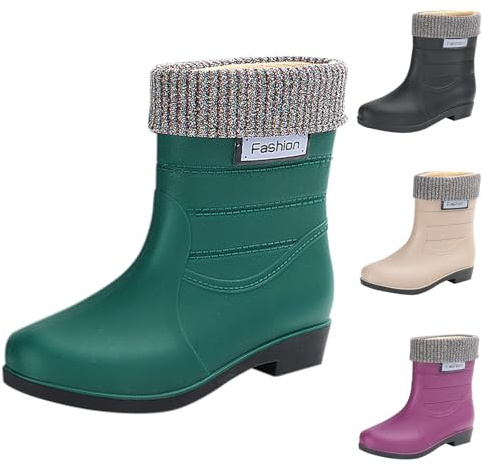 Stivali Da Pioggia Da Donna Stivali Gomma Donna Antipioggia Stivaletto Rain Moda Stivali Pioggia Donna Comode Scarpe Da Acqua Pioggia Stivaletti Pvc Per Giardinaggio E Pesca Black Friday 2024