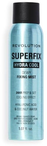 Revolution, Spray Fixateur Continu Superfix Hydra Cool Prep + Fix, Brume Hydratante à l'Aloe Vera pour le Maquillage, Végan et Non Testé sur les Animaux, 150 ml
