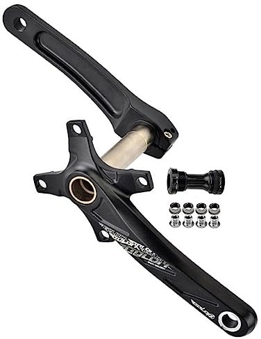 IBOWZ Fahrrad Kurbel Garnitur, MTB Kurbelarm Links/rechts 170/175mm 104BCD 4 Krallen Hohl Integrierte Kurbelgarnitur Mit Tretlager Geeignet für Mountain Road Bike