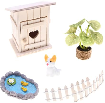 Sharplace Lot de 6 Mini-terrariums Miniatures, Figurines, Pots de Fleurs, décorations de clôture, Accessoires de Jardin