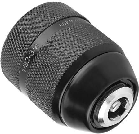 Bewinner Keyless Drill Chuck, 3/8-24UNF Thread, 0.8-10mm All-Metal Chuck for Power Drills, with Patent Locking & Thrust Bearing for High Torque & Secure Grip