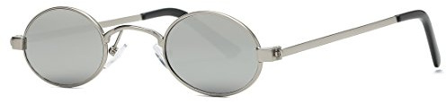 kimorn Sonnenbrille Kleine Runde Metallrahmen Oval Bonbonfarben Unisex Gläser K0577
