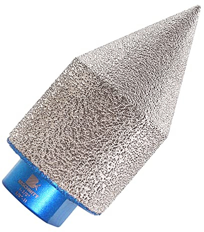 Diamond Beveling Chamfer Bit,Diamond Finger Milling Bits,BRSCHNITT 0-1 3/8 (0mm-35mm) with 5/8-11 Thread for Enlarging Shaping Existing Holes of Porcelain Tile Ceramic Marble Granite Countertop