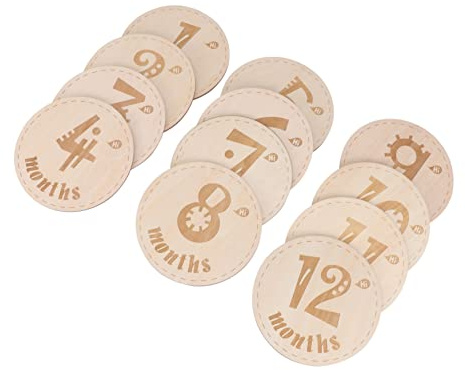 Yardenfun Baby Monatskarten Holz Gedenk Wachstumskarten Set Für Neugeborenenfotografie