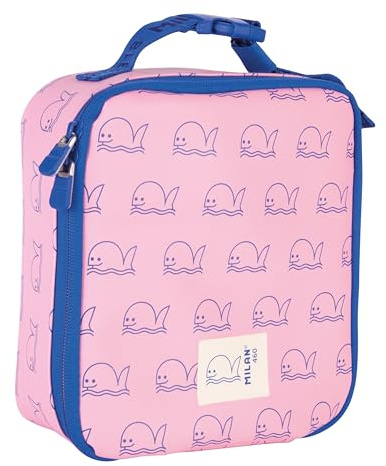 MILAN® Borsa termica porta alimenti (3,9 L) con 3 contenitori per alimenti, 460 since 1918, rosa