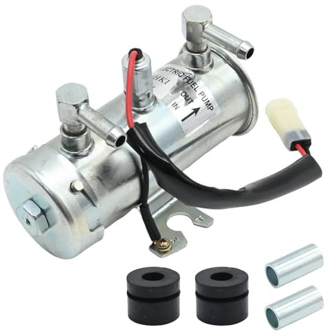 Hoypeyfiy 12V Electric Fuel Pump, Universal Petrol Diesel Facet Red Top Style Self Priming Cylinder Pump for Car Van Engine Electric Pump