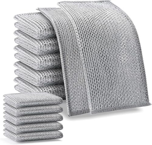 VIZAG Stainless Steel Dishwashing Wire Cloth – Heavy-Duty Scrubber for Pots, Pans & Dishes – Rust-Free & Durable Kitchen Cleaning Mesh – Reusable & Scratch-Free Scouring Pad (7)
