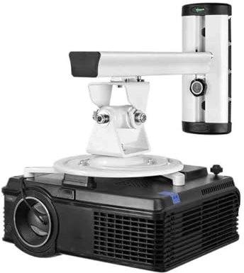 ZKALQECNF Projector Mount Stand Office Universal Aluminum Alloy Projector Bracket Rotating Projector Ceiling Wall Mount Bracket Projector Ceiling Mount(White)
