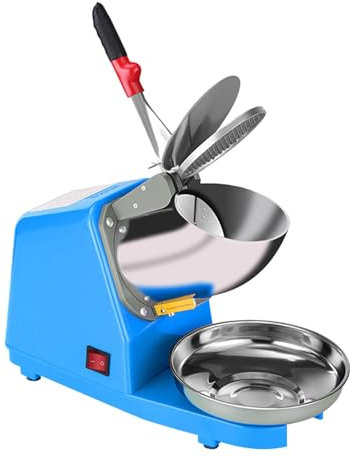 Macchina Tritaghiaccio, Macchina Per Coni Di Neve In Acciaio Inossidabile Da 380 W Per Gelato, Frullato Di Frutta, Lame Doppie In Acciaio Inossidabile Da 85 Kg/H Per Uso Commerciale,Blue