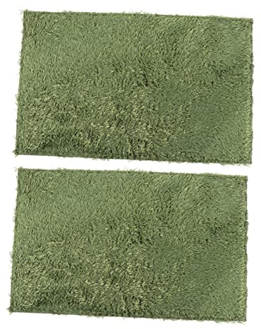 HEMOTON 2piezas Alfombras para Hábitat De Tortugas Alfombra De Musgo para Reptiles Forro y Cojín para Tortugas Sustrato Imitación De Musgo