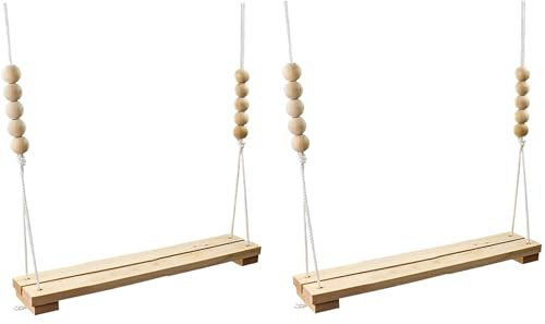 2 Columpios de Pollo, Percha Resistente para Aves de Corral, de gallinas de Madera, hábitat de Patio Trasero, Juguetes de Madera Seguros para Pollitos, Juguetes de Pollo para Cocineros