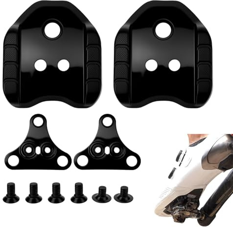 Fleymu Fahrrad Cleats Adapter, Kompatibel mit Shimano SPD Plattenadapter SM-SH41, Metallisch Fahrradpedal Adapter für Rennrad MTB Pedale 3 Loch Platten Fahrradpedal Adapter Stollen Konverter