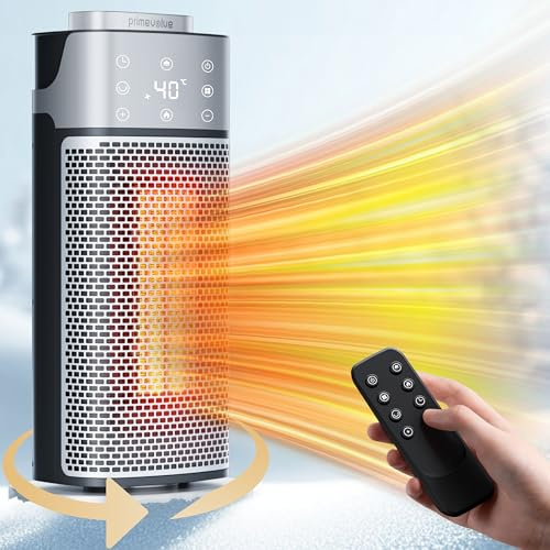 Primevolve 2000W Portable Electric Heater,3-in-1 Low Energy heater with Humidifier&ECO Mode,Ceramic Heat er 70° Oscillation,Timer,Remote,Silent & Safe for Bedroom,Home & Office Space Heaters