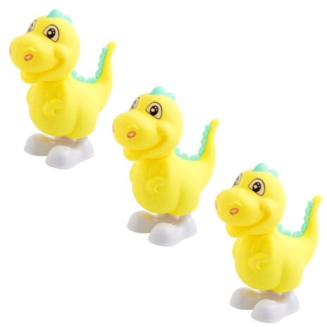 JOINPAYA 3Pcs Wind-up Dinosaur Clockwork Jumping Animal Figures for Decoration Educational Random Color