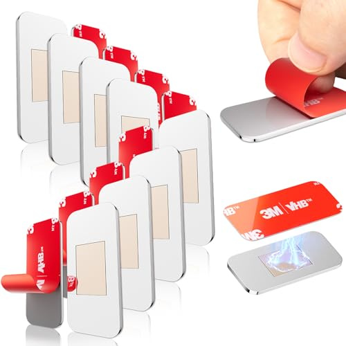 PHIXBEAR 8 Pack Magnetic Cabinet Door Catch, Heavy Duty Cabinet Magnets for Closure with Ultra-Strong Adhesive, No Drill Stainless Steel Magnetic Latch for Kitchen Cupboard, Wardrobe & RV - 1.57”x0.79”