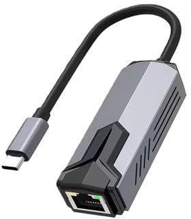 lazyfun Adaptador USB 3.0 RJ45 tipo C 5000 Mbit/s Conexión rápida a Internet para accesorios de ordenador Adaptador de escritorio