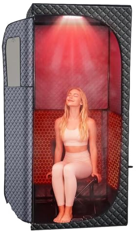 Bastubox FöR Avslappning, BäRbar Bastu FöR Kroppsavslappning, BäRbart Personligt Spa TäLt 1500w, 9 NivåEr Temperaturkontroll, Inomhus, Utomhus