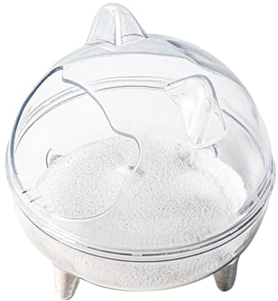 Chinchilla-bad – husdjur 13,5 x 13,5 x 11,5 cm | hamstertillbehör, gyllene badrum hög kapacitet transparent avtagbar | djur sand bad behållare för chinchilla hamster rengöring grooming