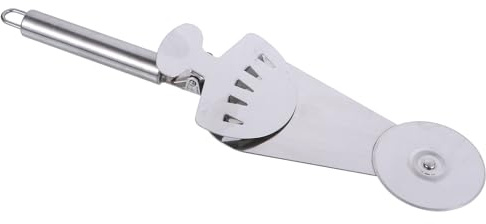 OFFIGAM Tagliapizza con Rotella Alimenti in Inossidabile 3 in 1 Facile da Pulire e Usare, Utensile per Pizza e Dolci