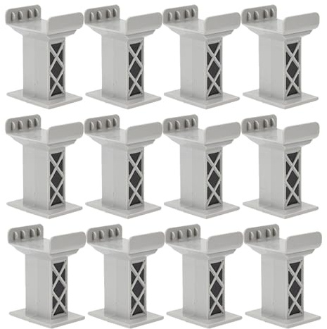 Zerodeko Accessori per Ponti di Trenini Giocattolo 15 Pezzi in Plastica Supporti Multistrato per Binari Ferroviari Giocattolo Compatibili