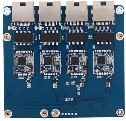 Yobadam Scheda ETH PCIe a 4 2,5G Adatta per 5, Trasferimento Dati Stabile, Supporto Chipset Realtek RTL8156, Ideale per la Rete