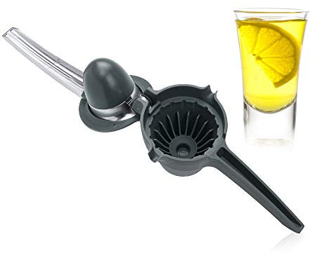 Lurch 221420 SQUEASY Zitruspresse zum Entsaften von Zitrusfrüchten aus Edelstahl, Schwarz