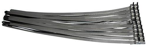Alkan 20x Edelstahl Bandschellen 360 mm AISI 304 vorgefertigt | Vorgefertigte Edelstahl-Bandschellen/Klemmschellen, AISI 304, 360 mm, für Schläuche, Manschetten & Rohre