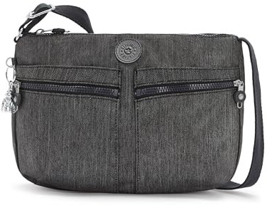 Kipling IZELLAH Mittelgroße Umhängetasche, Black Peppery (Schwarz)