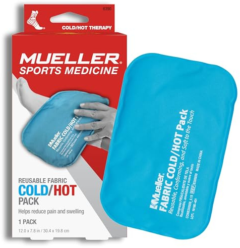 MUELLER Sports Medicine Reusable Fabric Cold & Hot Pack, Ice Pack for Injuries and Pain Relief, Blue