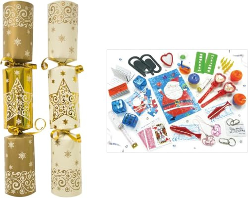 50 Gold and Cream 11 Christmas Crackers Catering New Year Party Bulk Xmas