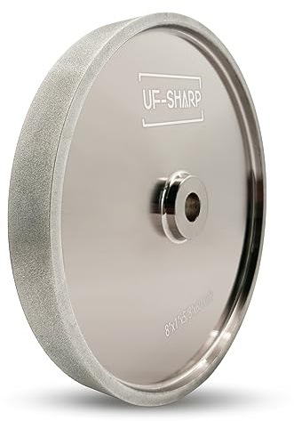 CBN Schleifscheibe 200mm 600 Körnung, 25mm breit, 15.875mm(5/8 inch）Dorn geeignet für alle Arten von 8 Zoll Tischschleifern (Körnung 600)