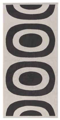Marimekko Melooni Frottee-Badetuch (Anthrazit) – Natürliche Formen gemusterte Badetücher – 149,9 x 71,1 cm