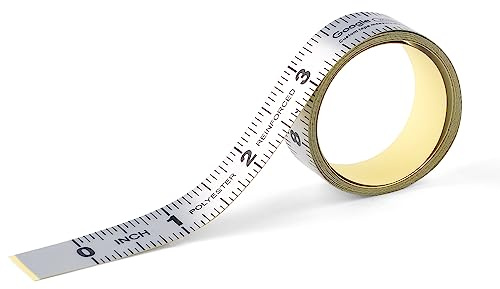 WIN TAPE Workbench Ruler Adhesive Backed Tape Measure 60inch 152cm (Left to Right - Inch)