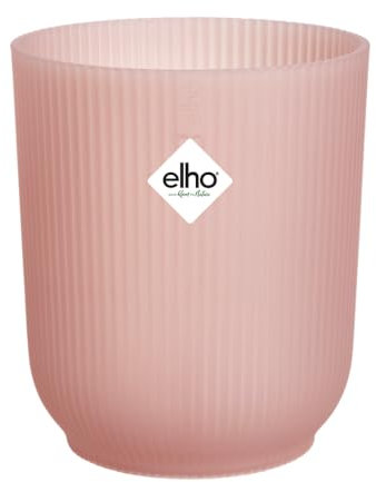 Elho Vibes Fold Orchid High 12,5cm - Orquideario Interior - Macetas Interior - 100% Plástico Reciclado - Rosado/Rosa Glaseado