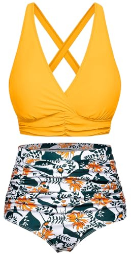 Svanco Bikini Damen Set High Waist Bauchweg Bademode Curvy Badebekleidung