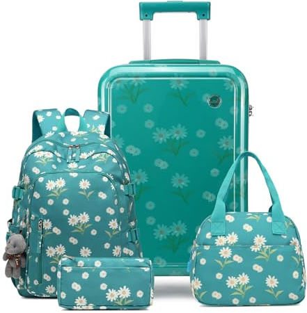Sea choice Valise Enfants 53x34x21cm Valise de Voyage Valise Rigide Moyenne avec 4 roulettes Serrure TSA et Fermeture à glissière Petite Valise Ultra Légère