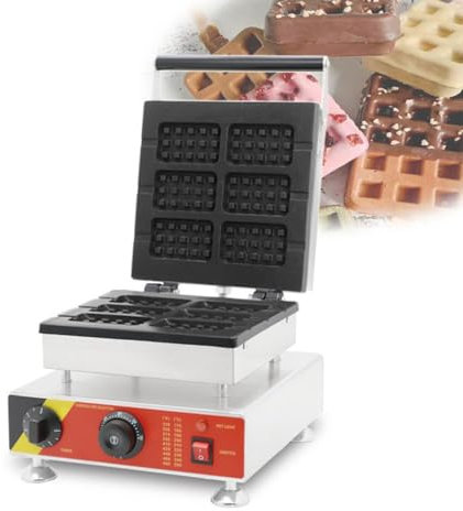 1500W Waffelmaschine Doppelseitig Erhitzt Belgisches Waffelautomat Edelstahl Waffeleisen Mit Temperaturregelung Waffelhersteller Maschine Antihaftbeschichtete Platten Für Waffeln, Paninis, Rösti