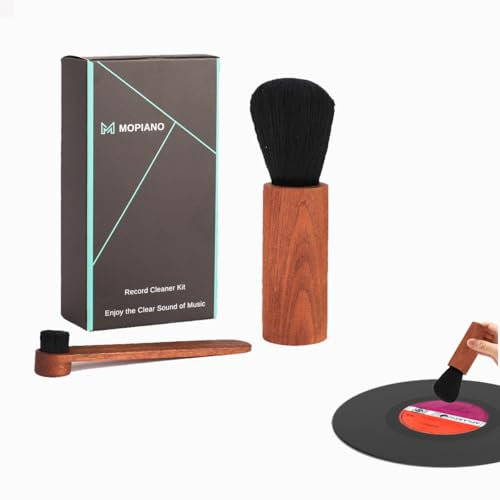 MOPIANO Vinyl Record Cleaner Kit,Vinyl Record Brush & Turntable Stylus Brush for LP CD Albums Anti Static Dust Cleaning,Vinyl Accessories.